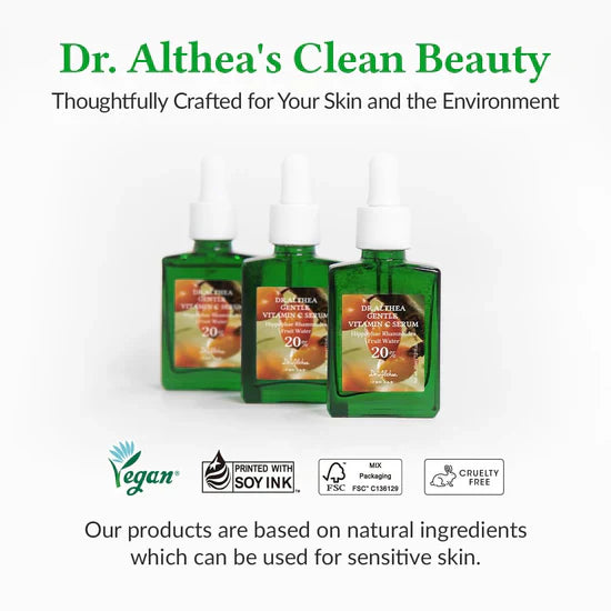 Dr.Althea Post Acne Care Set (Gentle) | 345 Relief Cream & Gentle Vitamin C Serum